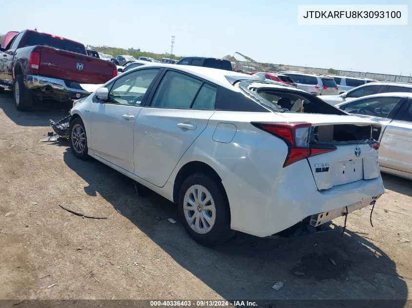 JTDKARFU8K3093100 2019 Toyota Prius