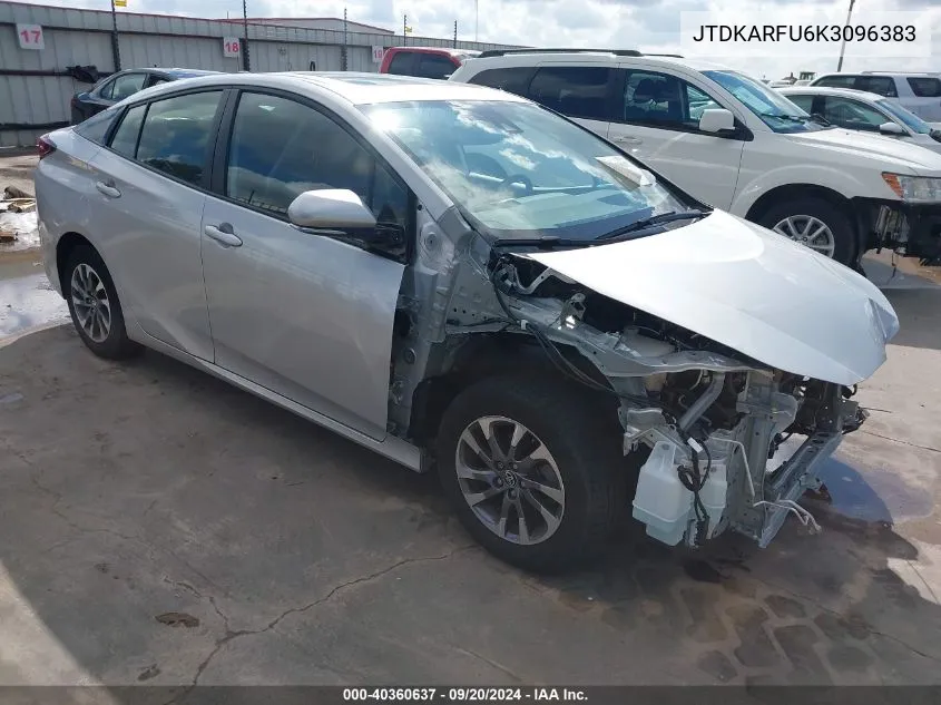 2019 Toyota Prius Xle VIN: JTDKARFU6K3096383 Lot: 40360637