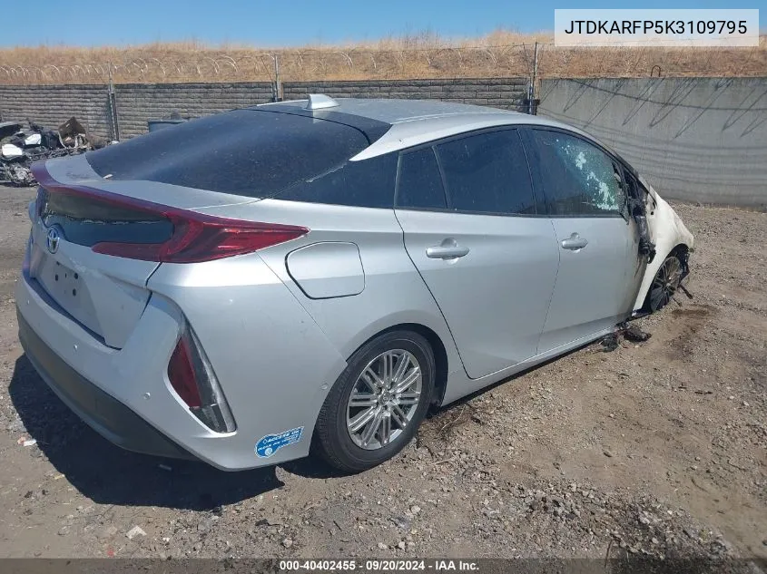 2019 Toyota Prius Prime Advanced VIN: JTDKARFP5K3109795 Lot: 40402455