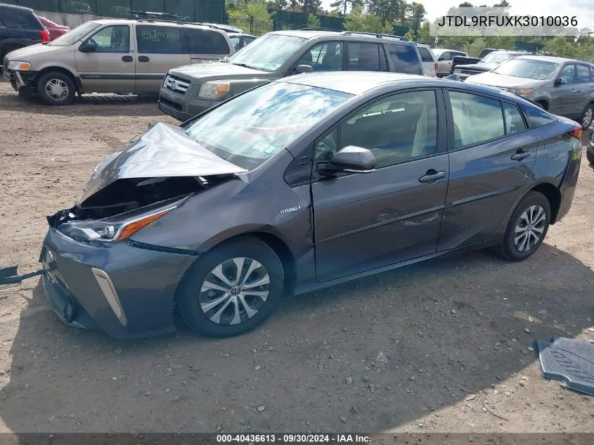 JTDL9RFUXK3010036 2019 Toyota Prius Le