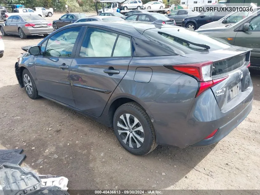 JTDL9RFUXK3010036 2019 Toyota Prius Le