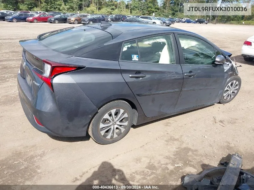 JTDL9RFUXK3010036 2019 Toyota Prius Le