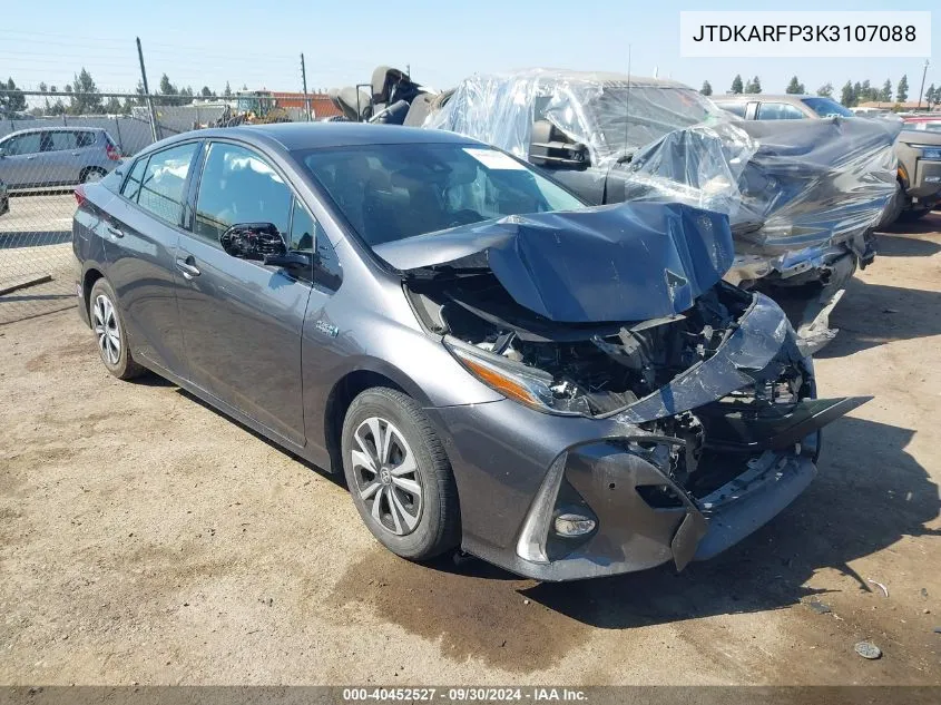 2019 Toyota Prius Prime VIN: JTDKARFP3K3107088 Lot: 40452527