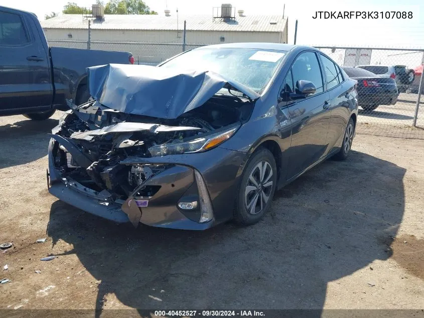 2019 Toyota Prius Prime VIN: JTDKARFP3K3107088 Lot: 40452527