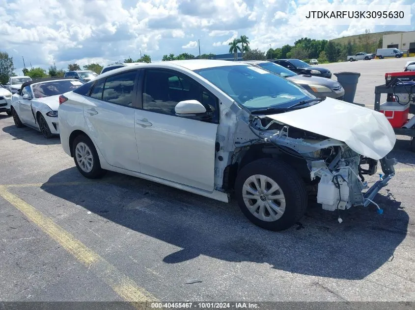 2019 Toyota Prius VIN: JTDKARFU3K3095630 Lot: 40455467