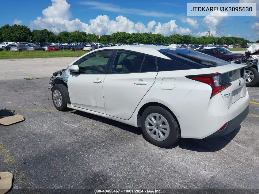 2019 Toyota Prius VIN: JTDKARFU3K3095630 Lot: 40455467