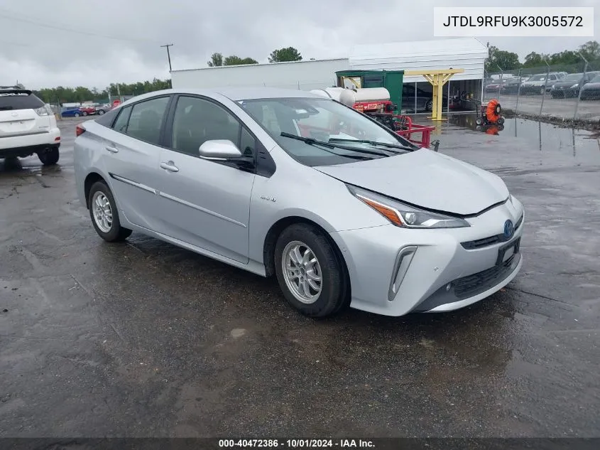 JTDL9RFU9K3005572 2019 Toyota Prius Le