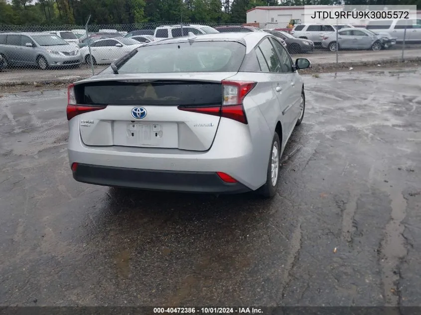 JTDL9RFU9K3005572 2019 Toyota Prius Le