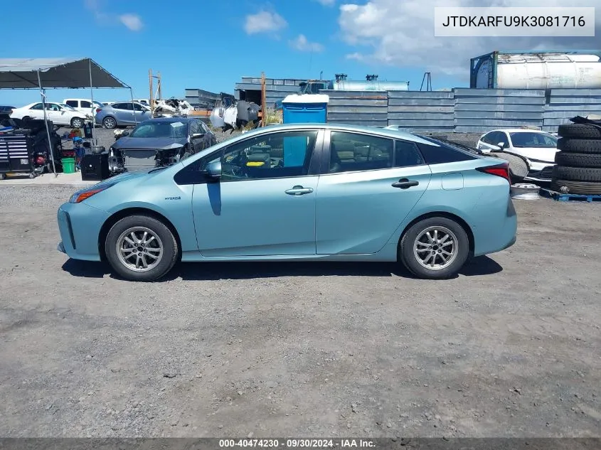 JTDKARFU9K3081716 2019 Toyota Prius L Eco/Le/Limited/Xle