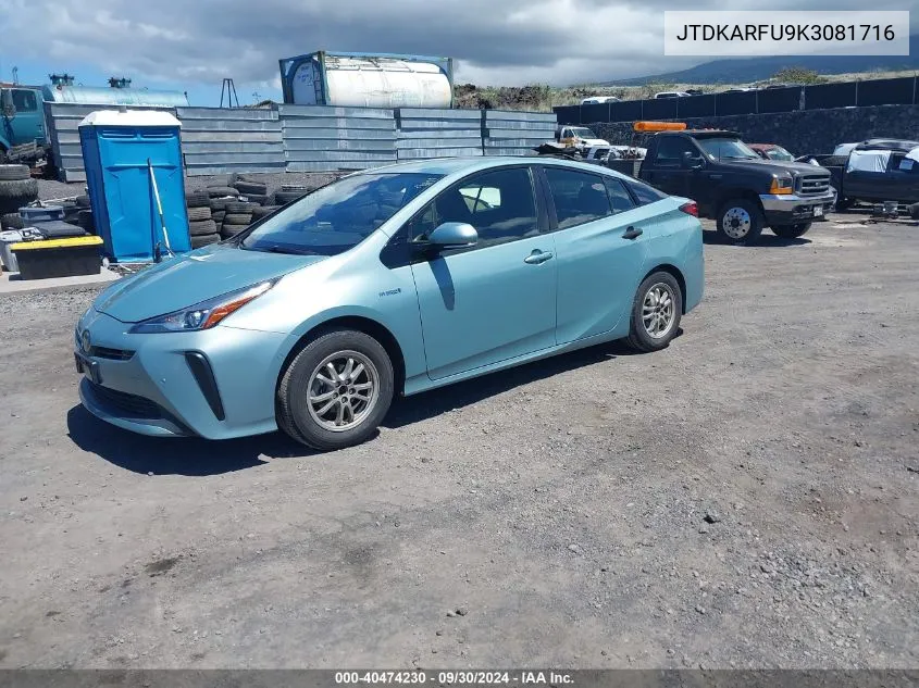 JTDKARFU9K3081716 2019 Toyota Prius L Eco/Le/Limited/Xle