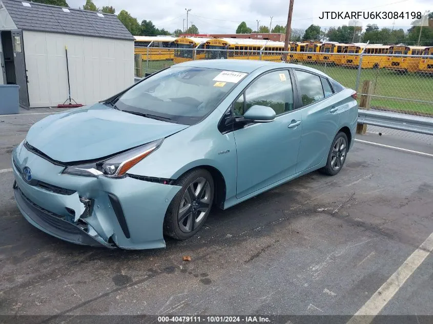 2019 Toyota Prius VIN: JTDKARFU6K3084198 Lot: 40479111