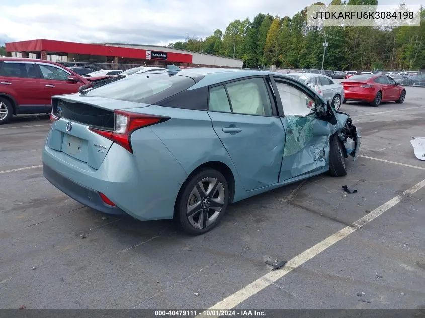 2019 Toyota Prius VIN: JTDKARFU6K3084198 Lot: 40479111