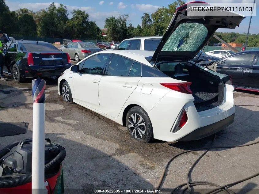 2019 Toyota Prius Prime Premium VIN: JTDKARFP7K3116103 Lot: 40522605