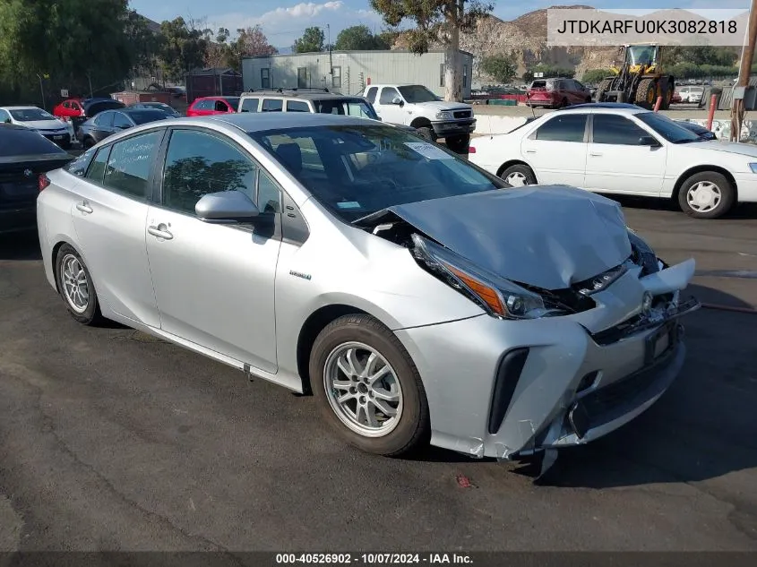 2019 Toyota Prius L Eco VIN: JTDKARFU0K3082818 Lot: 40526902