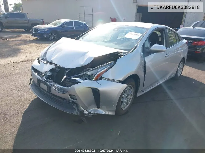 2019 Toyota Prius L Eco VIN: JTDKARFU0K3082818 Lot: 40526902