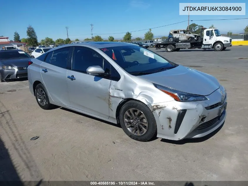 2019 Toyota Prius Xle VIN: JTDKARFU6K3084900 Lot: 40585195