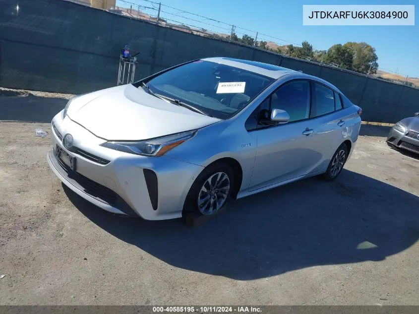 2019 Toyota Prius Xle VIN: JTDKARFU6K3084900 Lot: 40585195