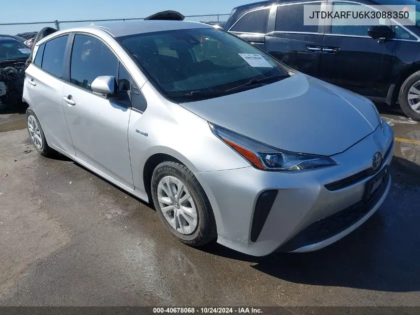 2019 Toyota Prius L Eco VIN: JTDKARFU6K3088350 Lot: 40678068