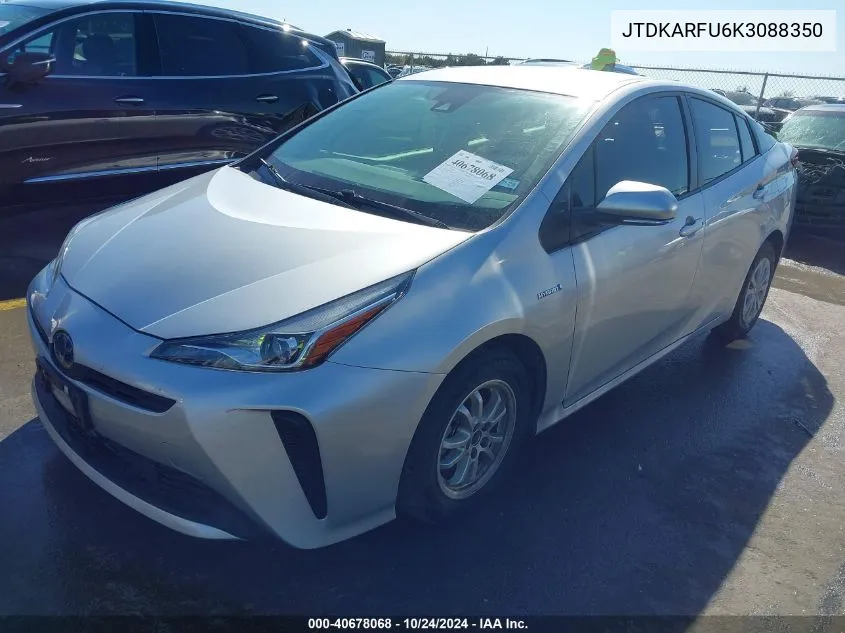 2019 Toyota Prius L Eco VIN: JTDKARFU6K3088350 Lot: 40678068