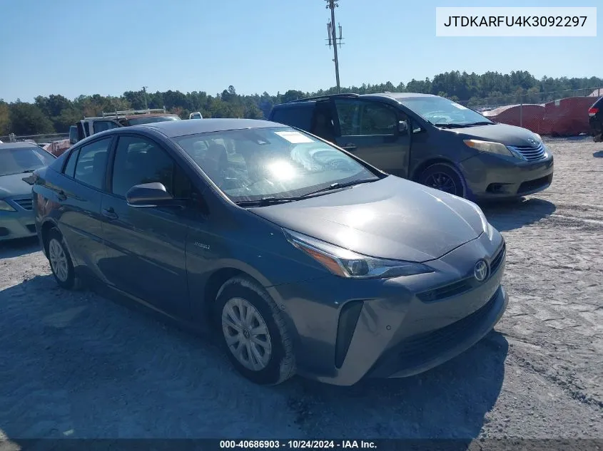 JTDKARFU4K3092297 2019 Toyota Prius