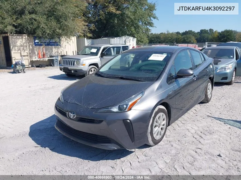 JTDKARFU4K3092297 2019 Toyota Prius