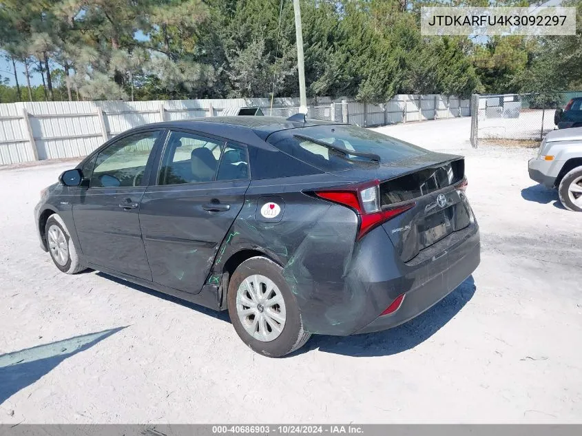 JTDKARFU4K3092297 2019 Toyota Prius