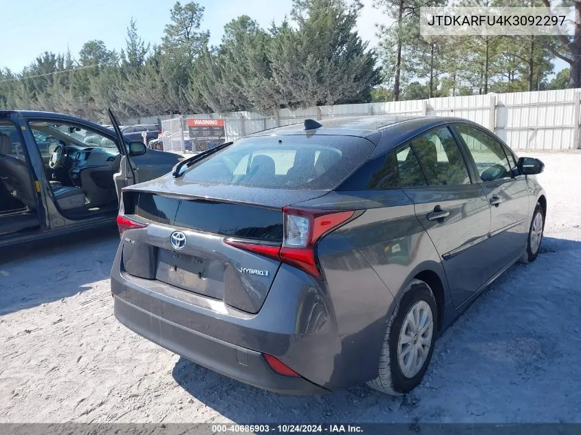 JTDKARFU4K3092297 2019 Toyota Prius