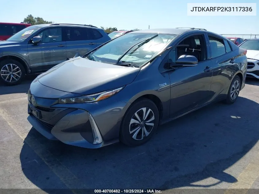 2019 Toyota Prius Prime Premium VIN: JTDKARFP2K3117336 Lot: 40700482