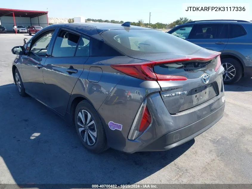 2019 Toyota Prius Prime Premium VIN: JTDKARFP2K3117336 Lot: 40700482