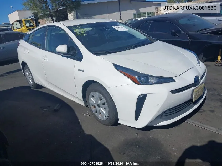 JTDKARFUXK3081580 2019 Toyota Prius Le