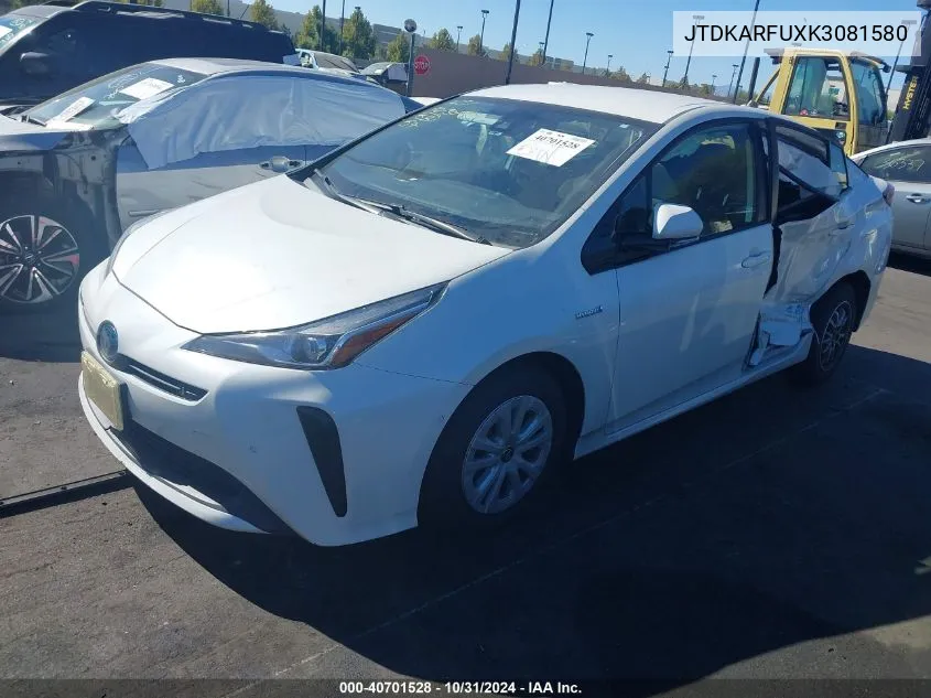 JTDKARFUXK3081580 2019 Toyota Prius Le