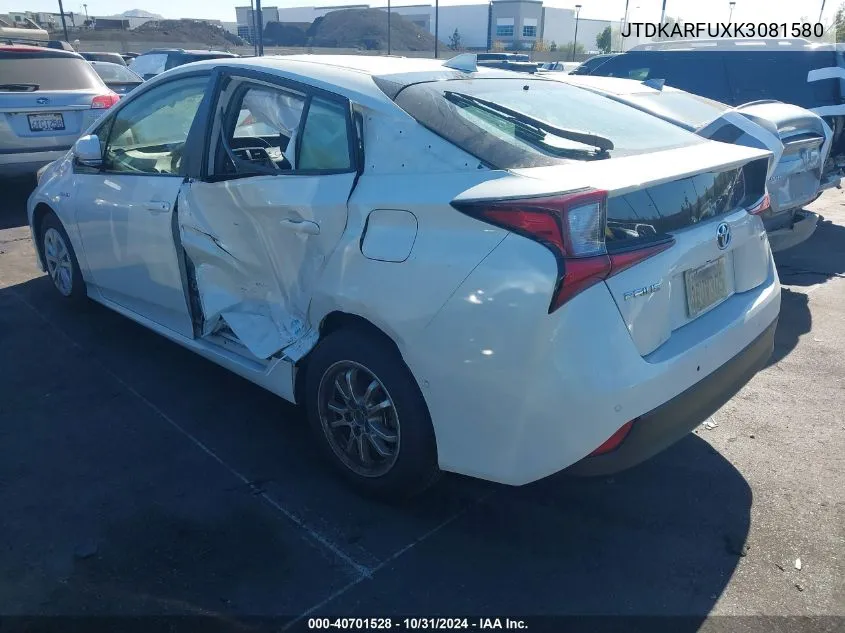 JTDKARFUXK3081580 2019 Toyota Prius Le