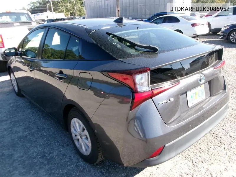 JTDKARFU2K3086952 2019 Toyota Prius Le