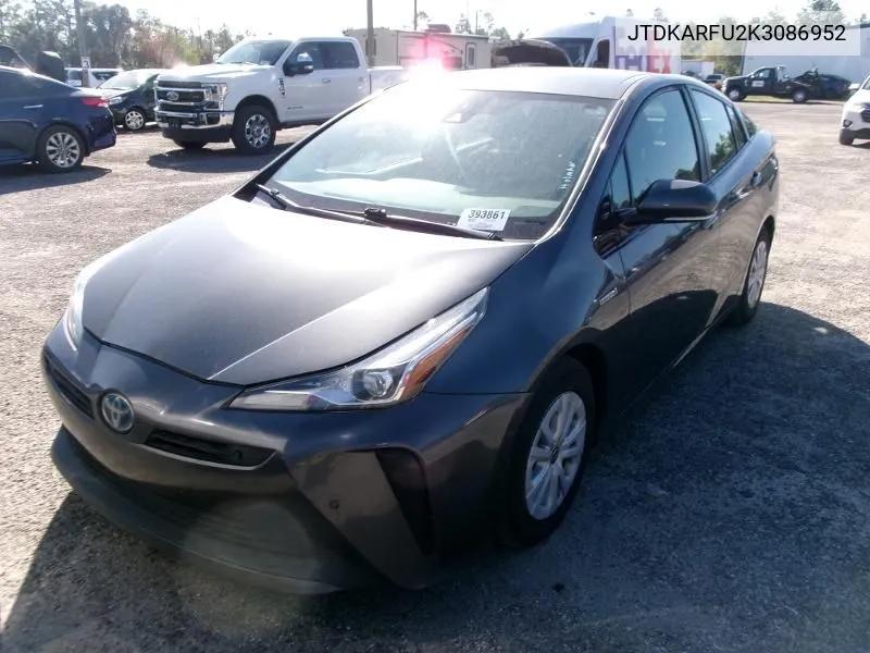 JTDKARFU2K3086952 2019 Toyota Prius Le