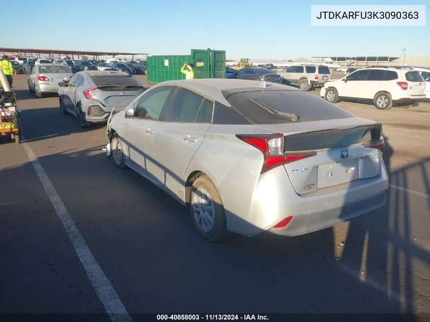 JTDKARFU3K3090363 2019 Toyota Prius Le