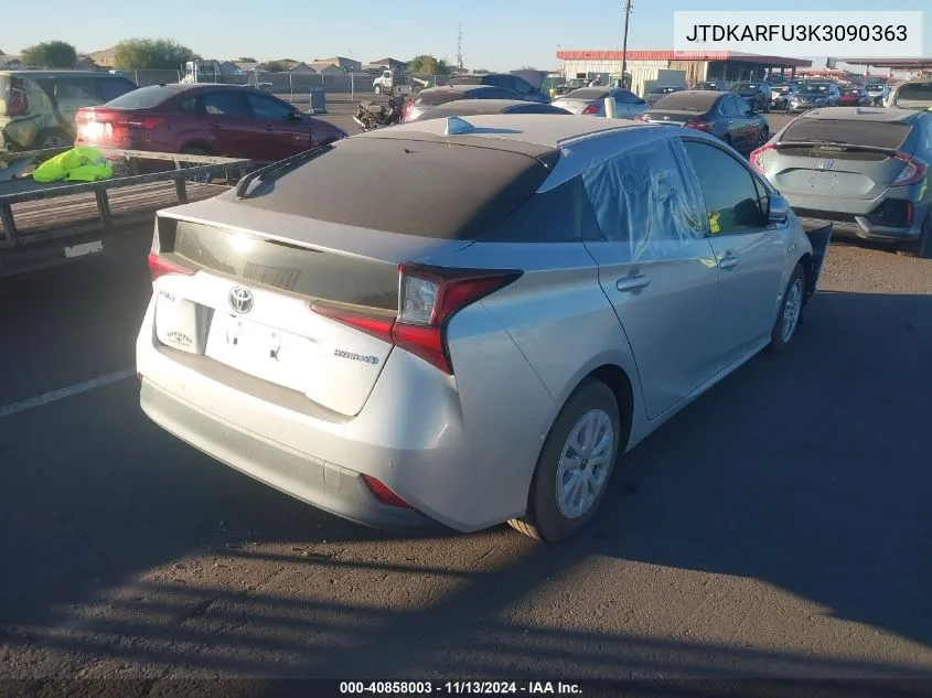 JTDKARFU3K3090363 2019 Toyota Prius Le