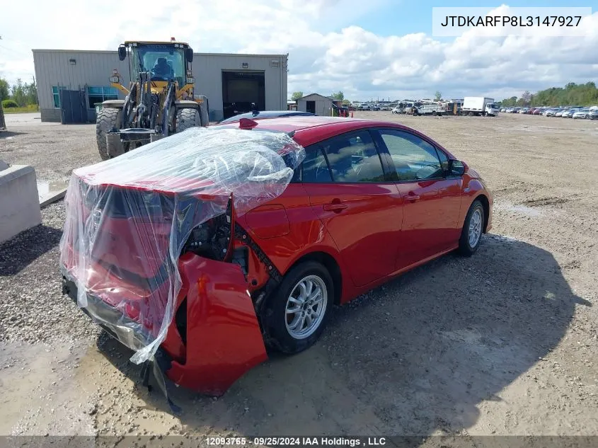 JTDKARFP8L3147927 2020 Toyota Prius Prime Le/Xle/Limited