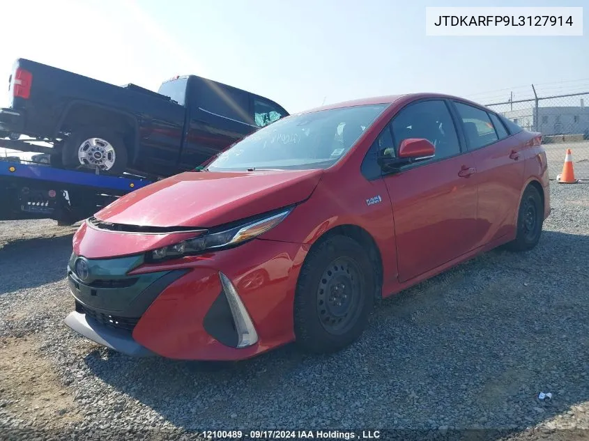 2020 Toyota Prius Prime Le/Xle/Limited VIN: JTDKARFP9L3127914 Lot: 12100489