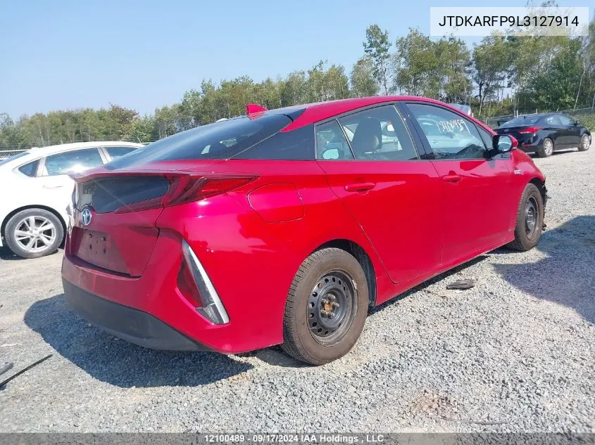 2020 Toyota Prius Prime Le/Xle/Limited VIN: JTDKARFP9L3127914 Lot: 12100489