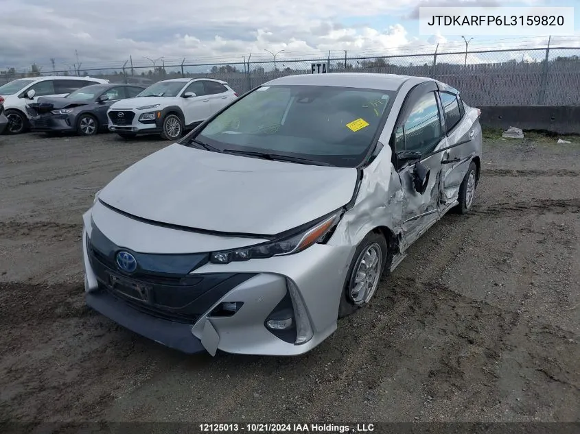 2020 Toyota Prius Prime Le/Xle/Limited VIN: JTDKARFP6L3159820 Lot: 12125013