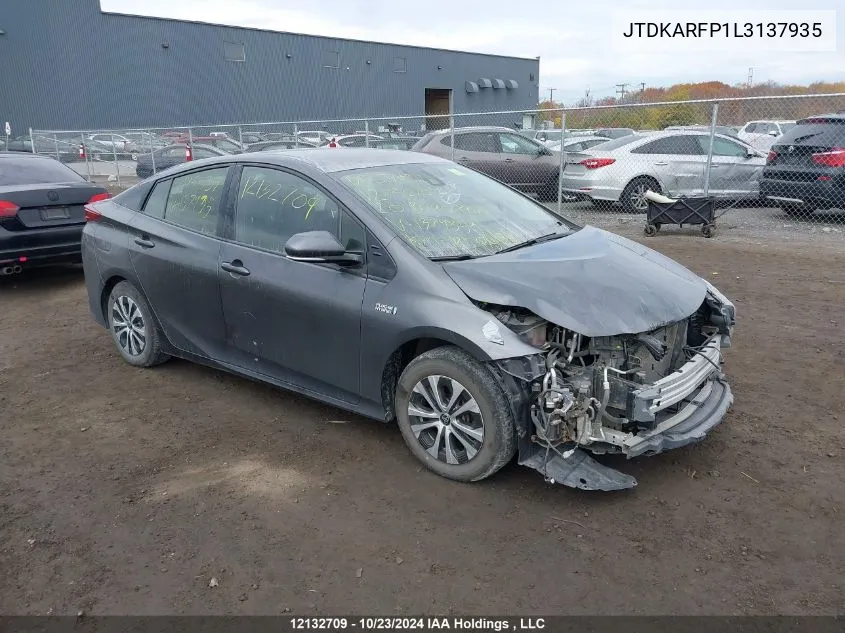 2020 Toyota Prius Prime Le/Xle/Limited VIN: JTDKARFP1L3137935 Lot: 12132709