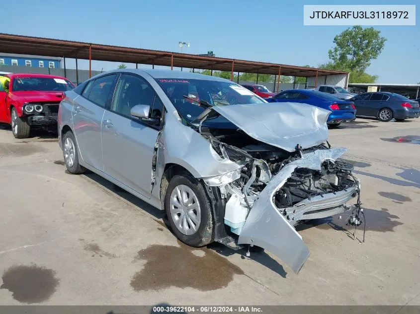 JTDKARFU3L3118972 2020 Toyota Prius Le