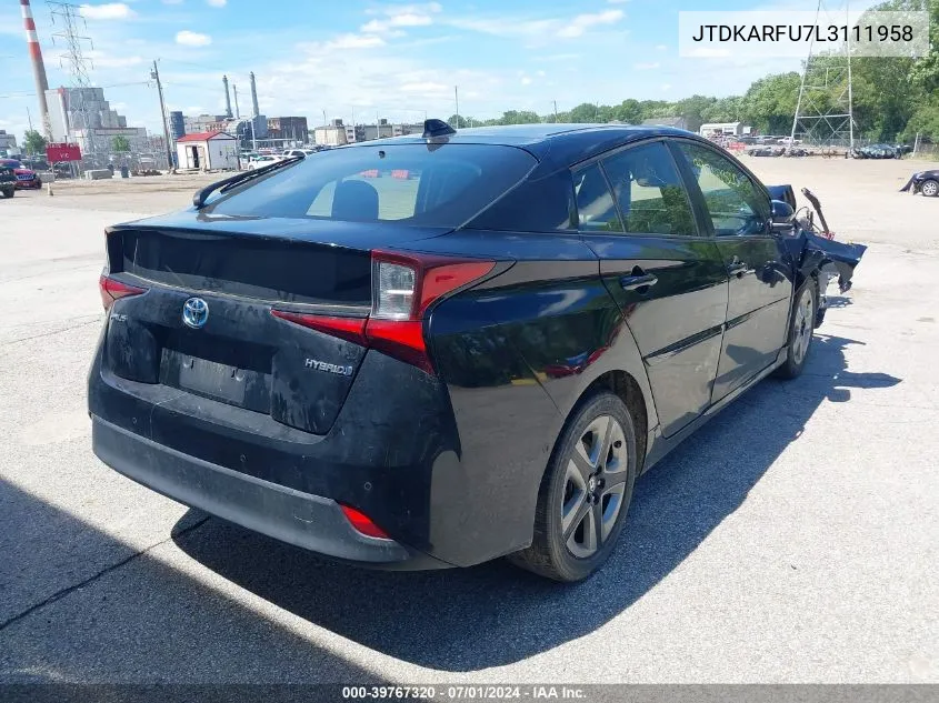 JTDKARFU7L3111958 2020 Toyota Prius Xle