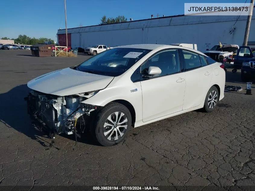 2020 Toyota Prius Prime Limited VIN: JTDKARFP5L3138473 Lot: 39828194