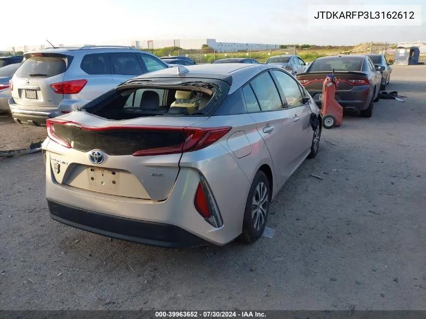 2020 Toyota Prius Prime Xle VIN: JTDKARFP3L3162612 Lot: 39963652