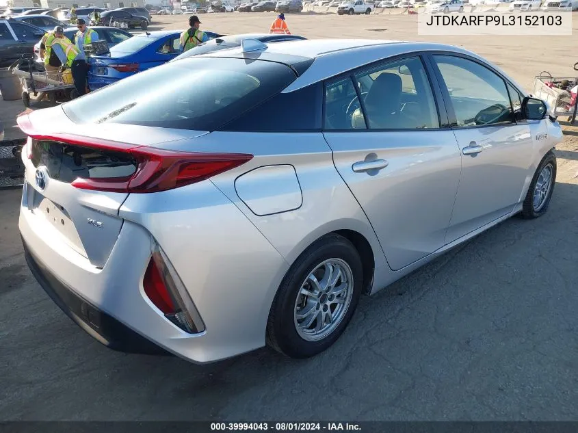 2020 Toyota Prius Prime Xle VIN: JTDKARFP9L3152103 Lot: 39994043