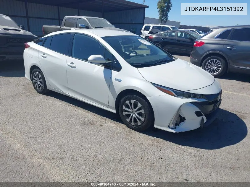 JTDKARFP4L3151392 2020 Toyota Prius Prime Le