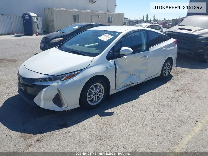 JTDKARFP4L3151392 2020 Toyota Prius Prime Le