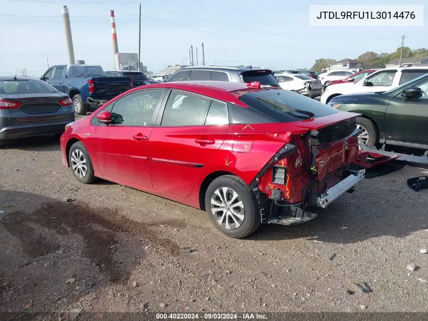 JTDL9RFU1L3014476 2020 Toyota Prius Xle Awd-E