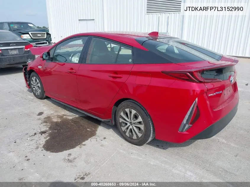 2020 Toyota Prius Prime Limited VIN: JTDKARFP7L3152990 Lot: 40268653